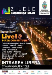 Program Zilele Bucurestiului 2016
